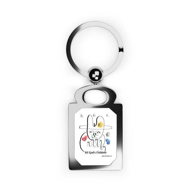 All God's Children Rectangle Photo Keyring