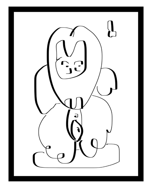 Lucky Cat Dix in Puffy White