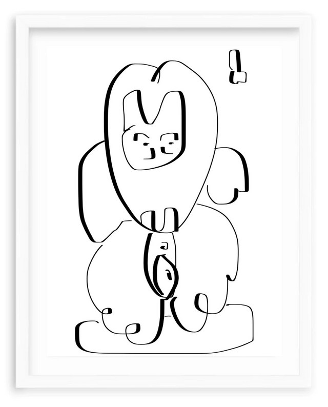 Lucky Cat Dix in Puffy White