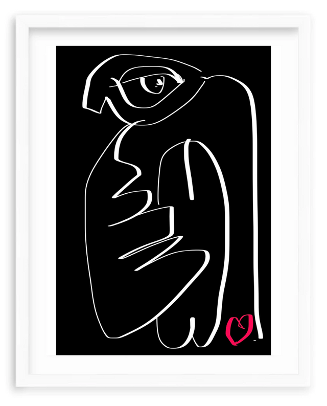Bird Dix Heart Black