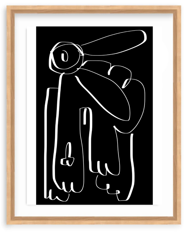Rabbit Bent Dix Black