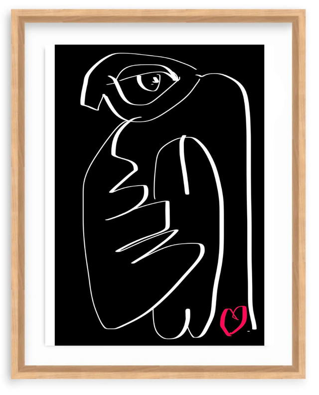 Bird Dix Heart Black