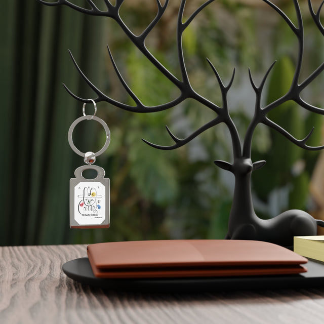 All God's Children Rectangle Photo Keyring