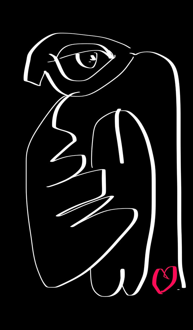 Bird Dix Heart Black