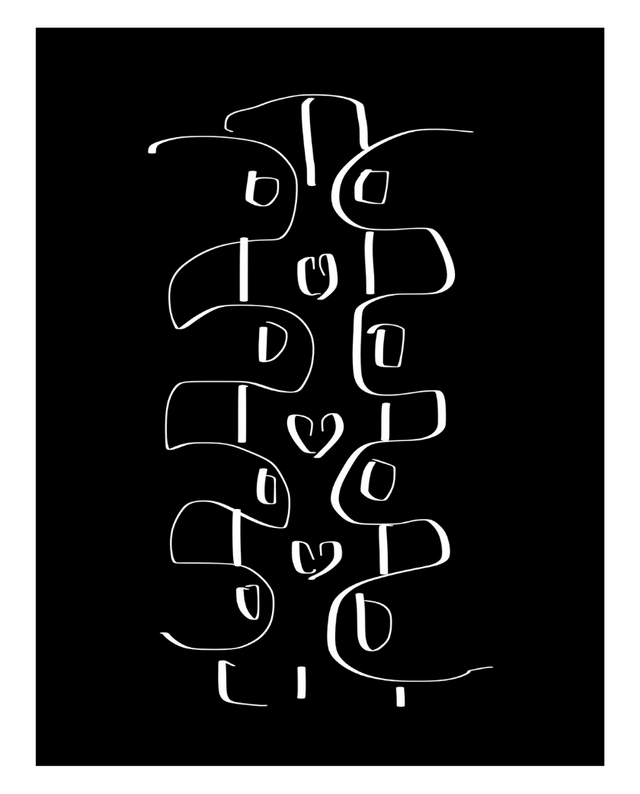Crossed Hands Dix and Hearts Black