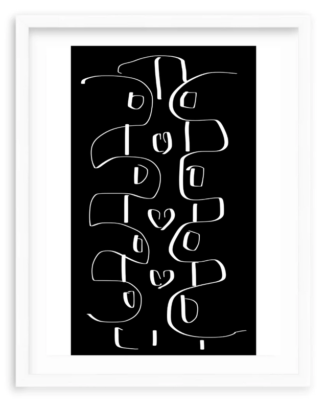 Crossed Hands Dix and Hearts Black
