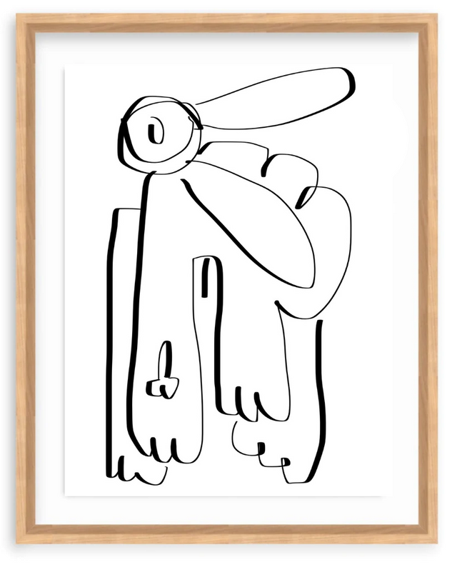 Rabbit Bent Dix White