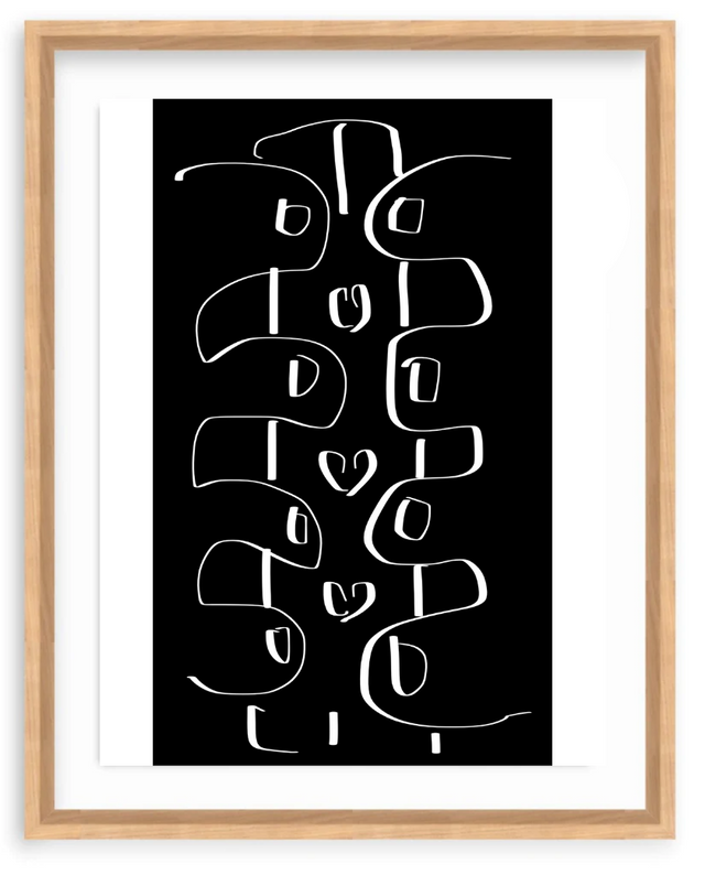 Crossed Hands Dix and Hearts Black